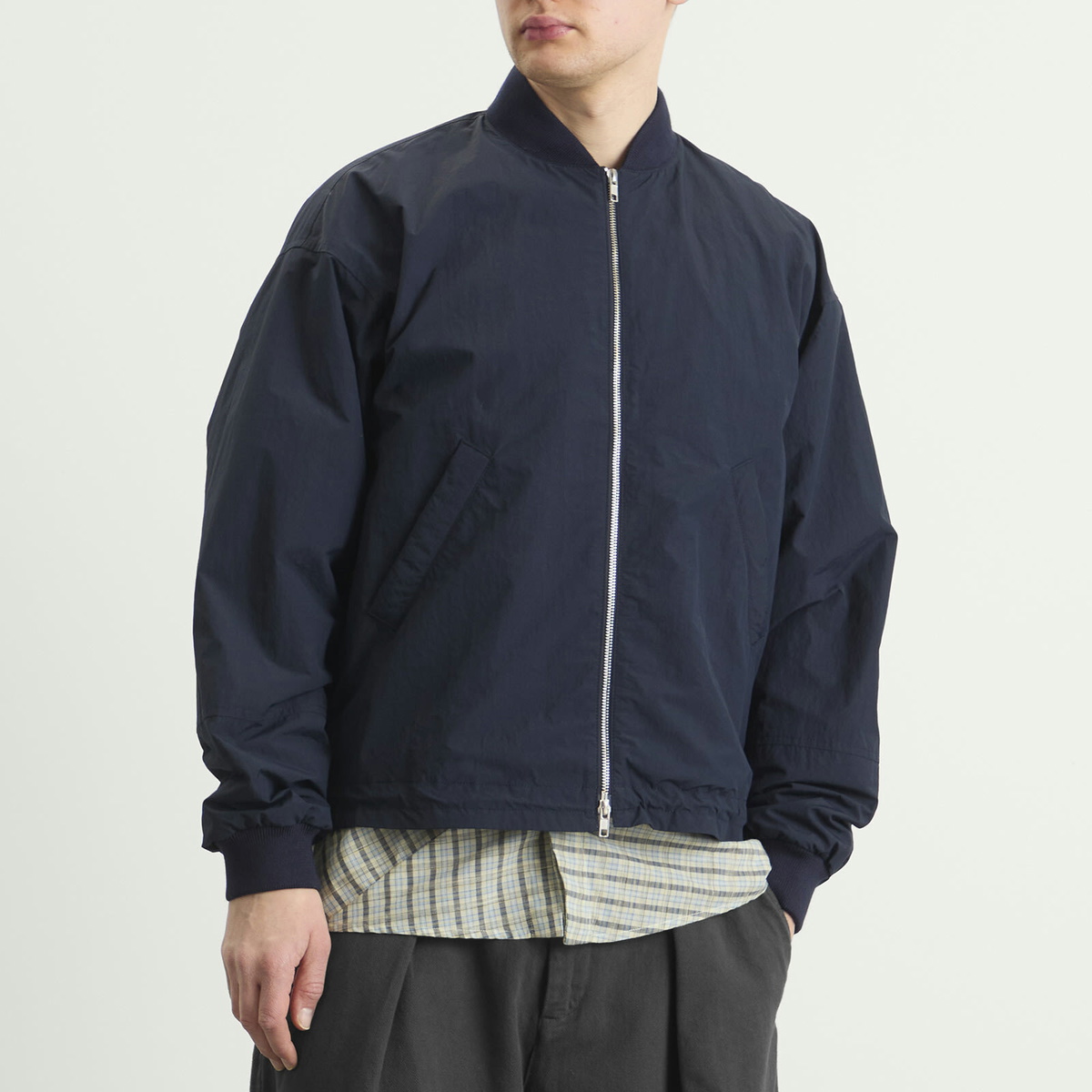 YMC Men's Technical Basement Bomber Jacket in Navy