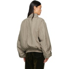 OPEN YY Khaki Fluid Cargo Bomber Jacket