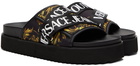 Versace Jeans Couture Black Regalia Baroque Sandals