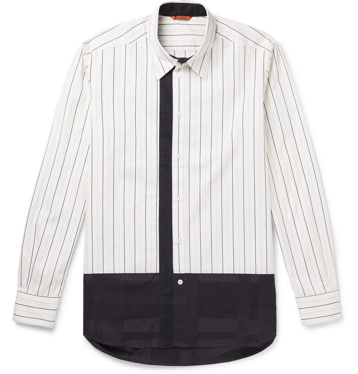 Photo: Barena - Striped Cotton Shirt - White