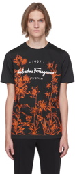 Salvatore Ferragamo Black '1927' Signature T-Shirt
