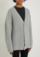 Nanushka Varten Wool and Cashmere-blend Cardigan Light Grey