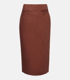 Posse Sabine linen pencil skirt