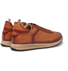 Officine Creative - Keino Polished-Leather Sneakers - Men - Brown