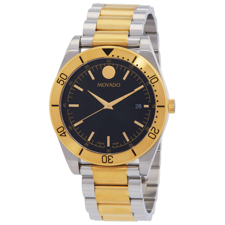 Photo: Movado Sport Quartz Black Dial Two-tone Mens Watch 607991