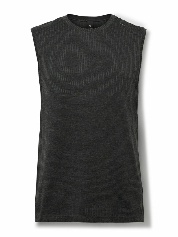 Photo: Lululemon - Metal Vent Tech Stretch-Mesh Tank Top - Gray