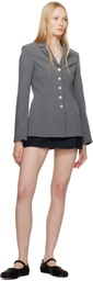 Sandy Liang Gray Exton Blazer