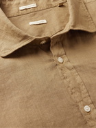 MASSIMO ALBA - Slub Linen Shirt - Brown