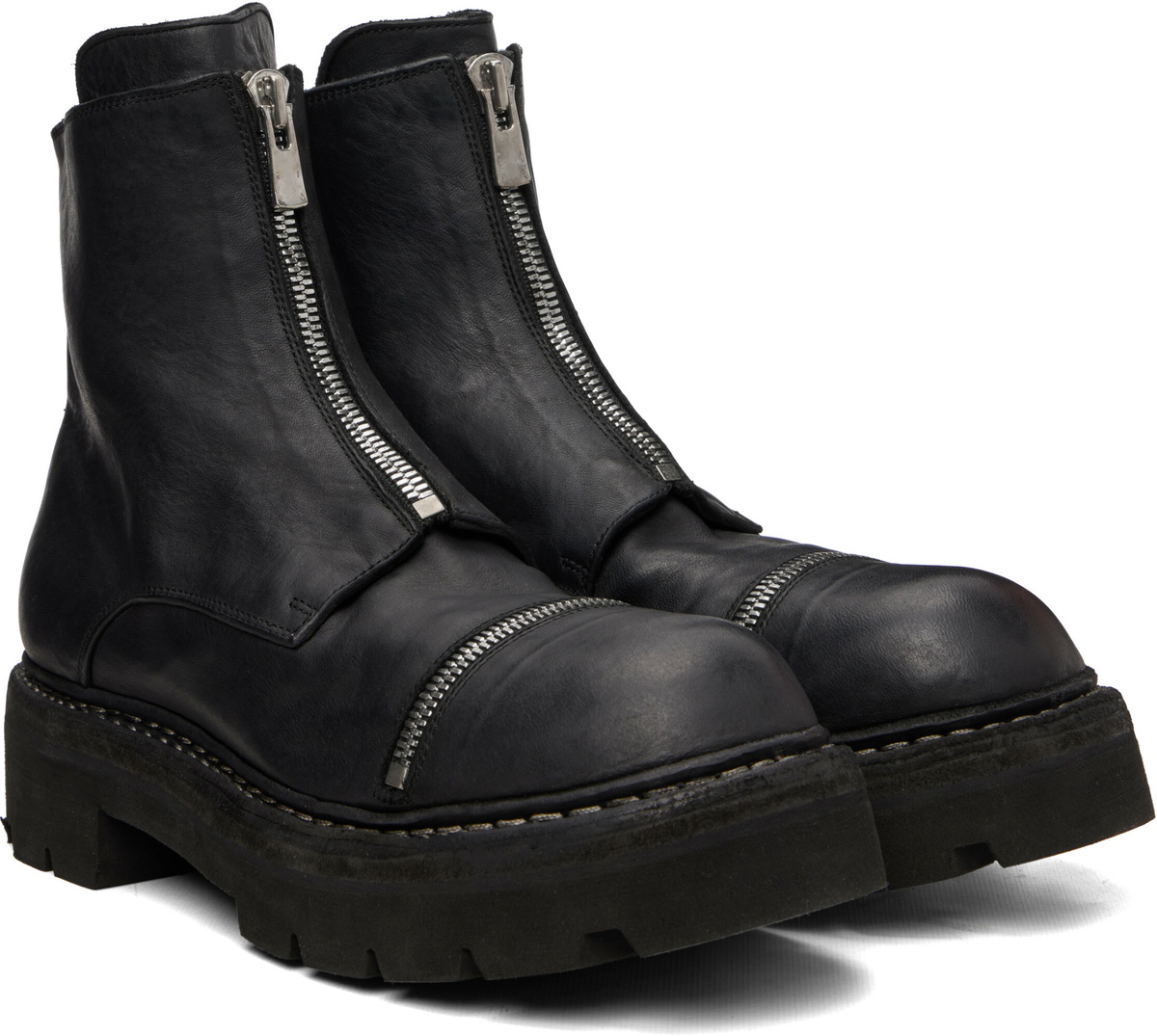 Guidi Black GRTR Zip Up Boots