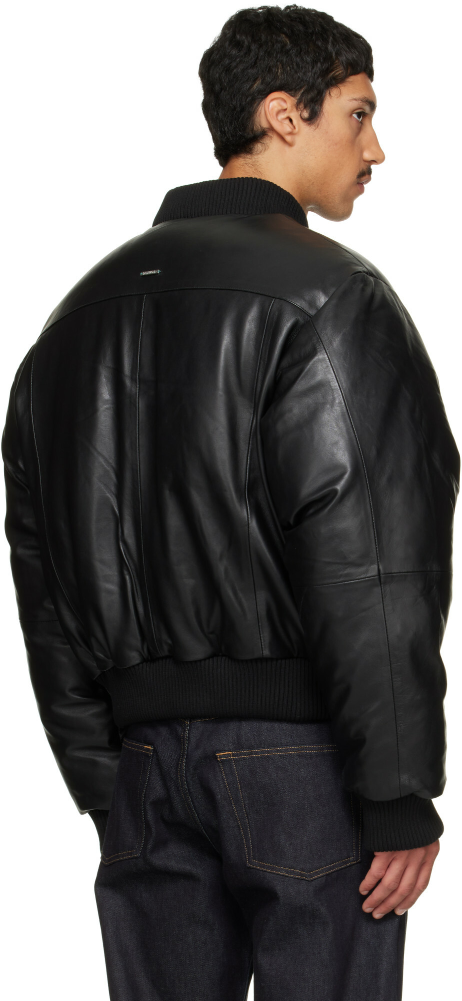 Deadwood Black Bofinger Oversized Padded Leather Jacket
