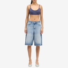 Represent Women's Denim Bermuda Shorts in Washed Blue