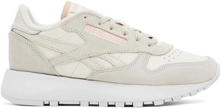 Photo: Reebok Classics Off-White & Taupe Classic Leather Sneakers