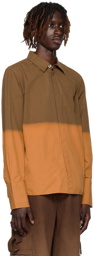 Dion Lee Brown & Orange Sunfade Shirt