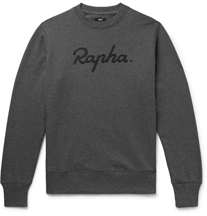 Photo: Rapha - Logo-Embroidered Mélange Fleece-Back Cotton-Jersey Sweatshirt - Gray