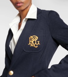 Polo Ralph Lauren Embroidered cotton-blend blazer
