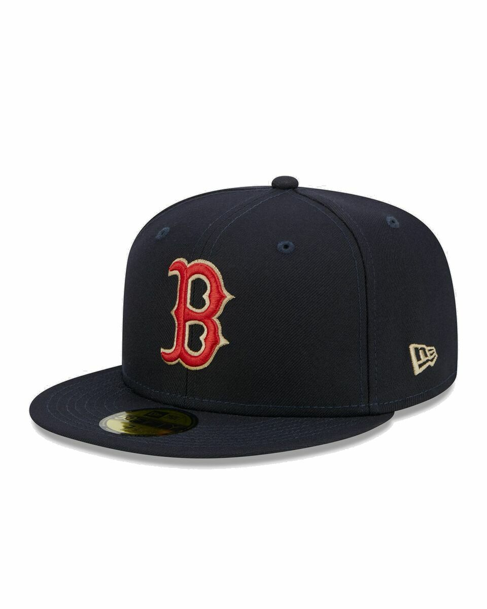 Men's Boston Red Sox New Era Black Upside Down Logo 59FIFTY Fitted Hat