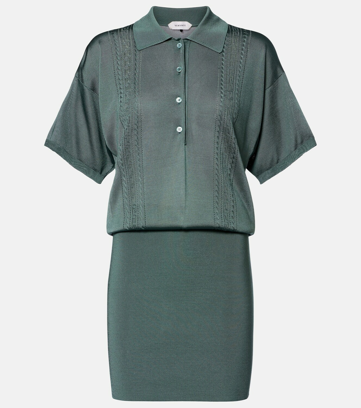 Versace Metallic-effect minidress