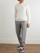 Moncler - Tapered Stretch-Cotton Trousers - Gray