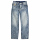 Billionaire Boys Club Men's Duck Embroidered Denim Jeans in Heavy Wash Blue