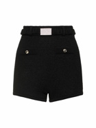 ALESSANDRA RICH Sequined Cotton Blend Knitted Hot Pants