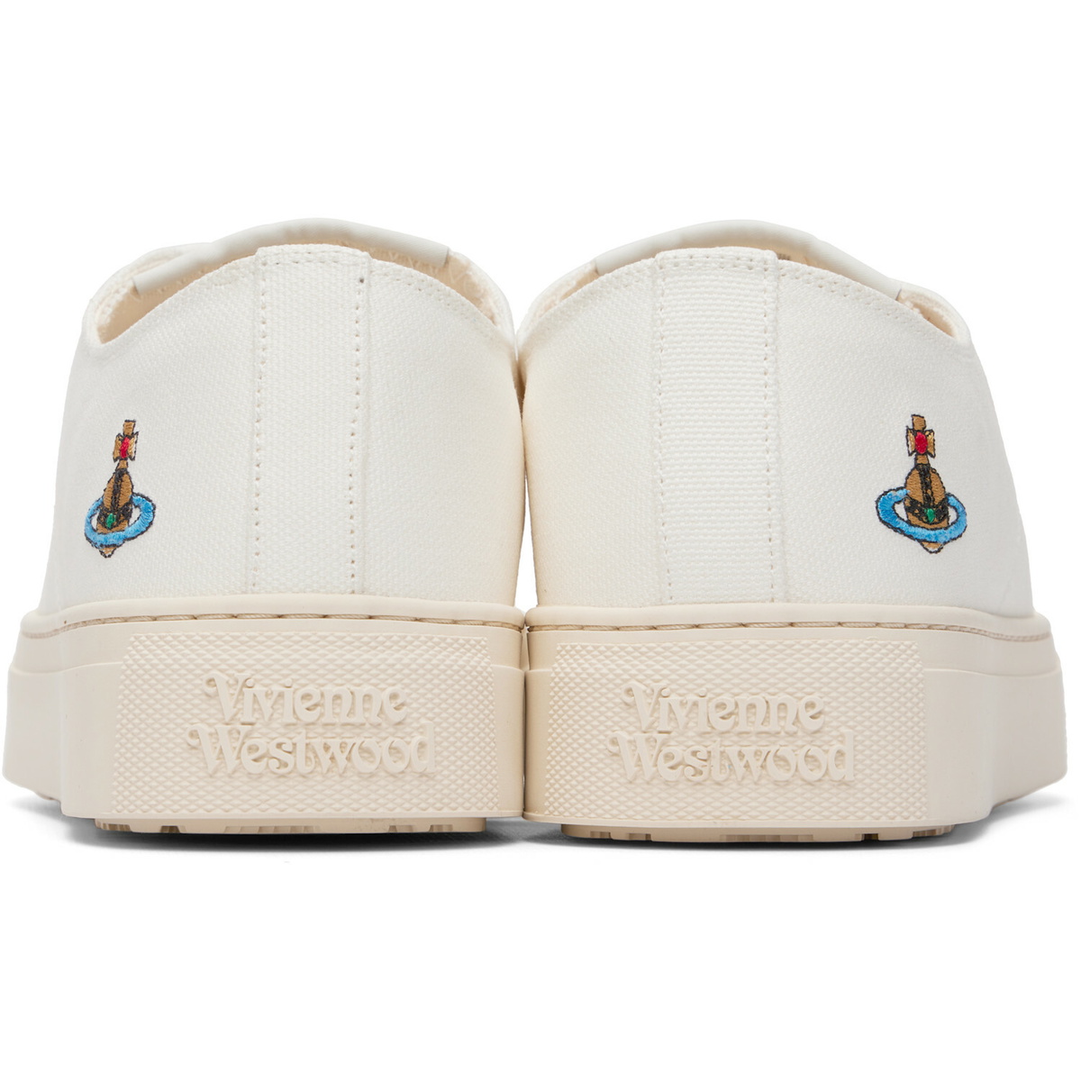 Vivienne Westwood White Low Top Plimsoll Sneakers
