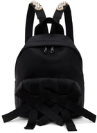 Simone Rocha Black Beaded Utility Bow Backpack