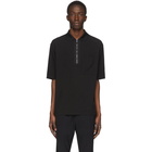 Solid Homme Black Zip Polo