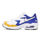 Nike White and Blue Air Max 2 Light Sneakers