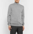 Mr P. - Mélange Merino Wool Rollneck Sweater - Gray