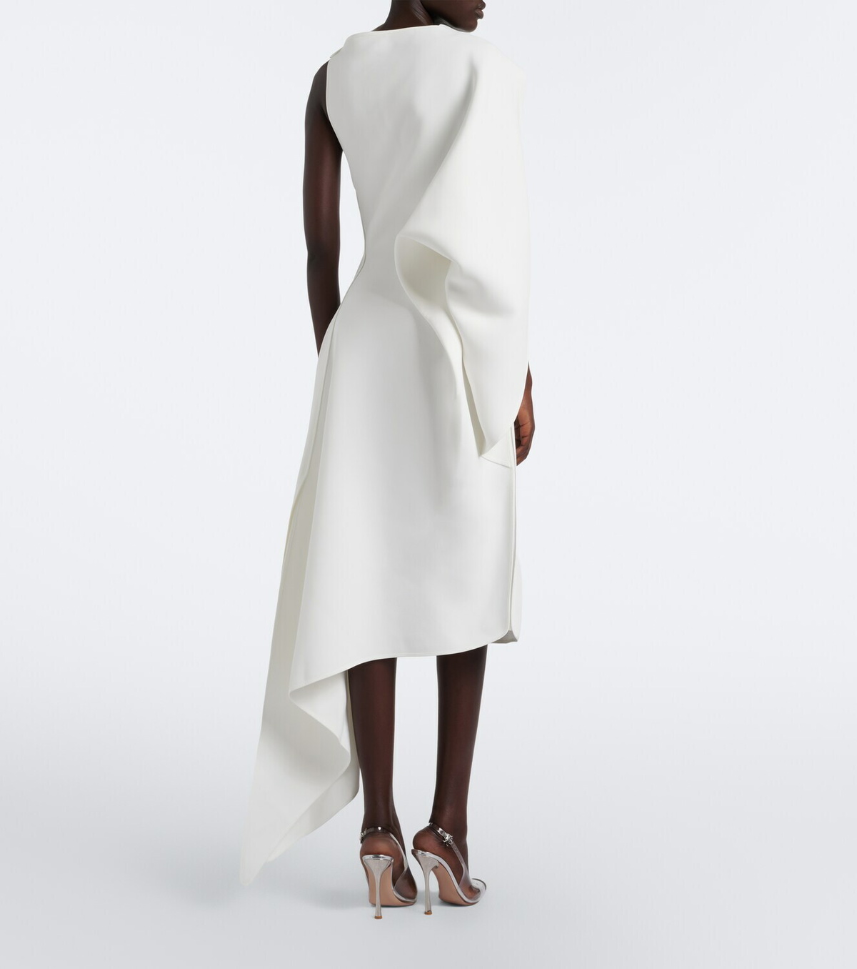 Maticevski Prosper asymmetric draped midi dress