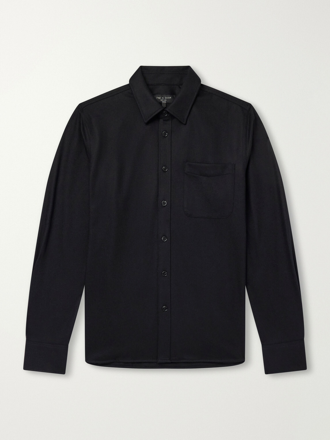 Rag & Bone - Wool-Blend Flannel Overshirt - Black