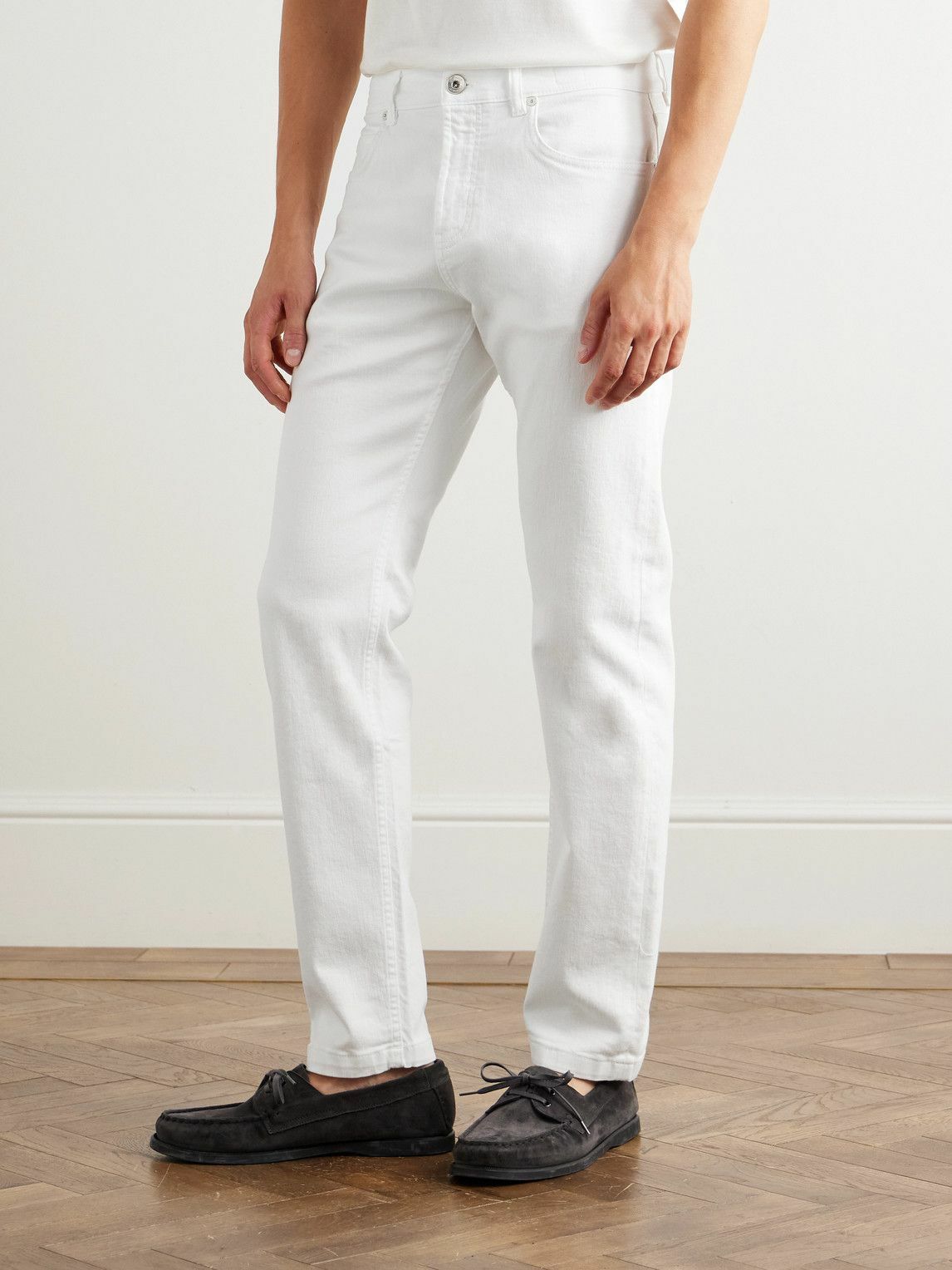 Eleventy - Slim-Fit Straight-Leg Jeans - White