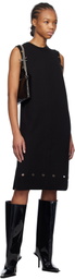 We11done Black Eyelet Knit Mini Dress