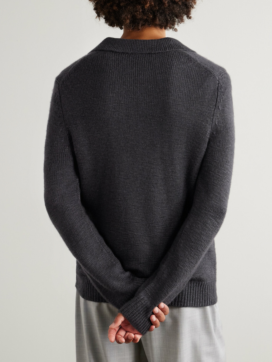 Gabriela Hearst - Aled Cashmere Polo Shirt - Gray