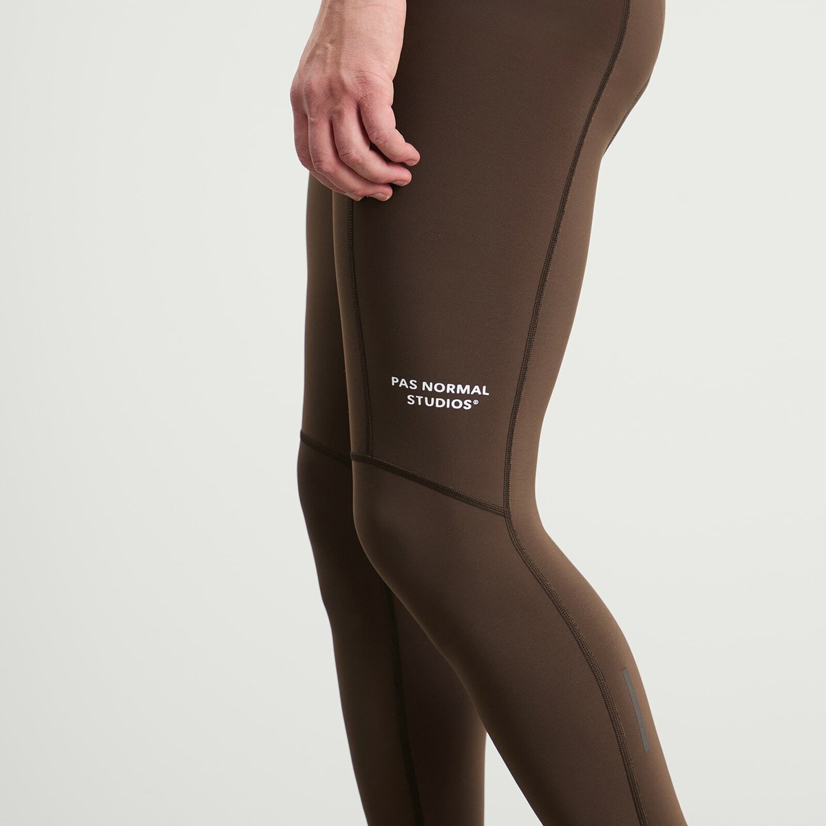 Pas Normal Studios Men's Essential Thermal Long Bibs in Light Brown