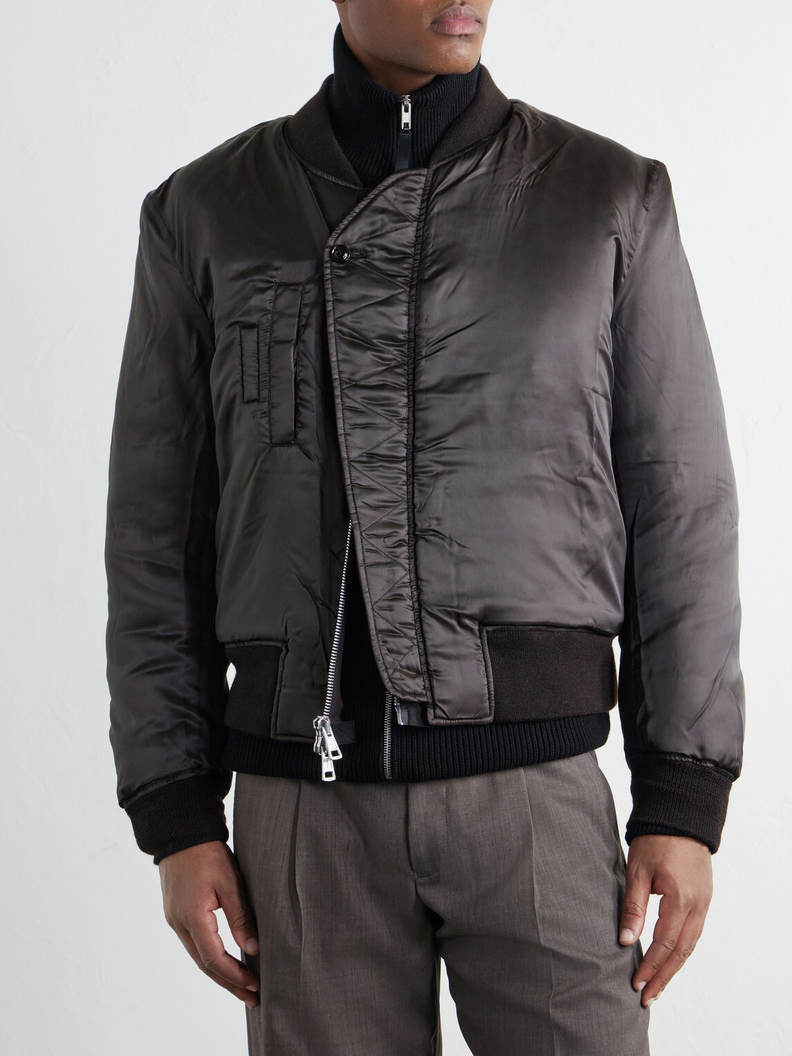 Our Legacy - Reversible Padded Coated-Twill Bomber Jacket - Brown