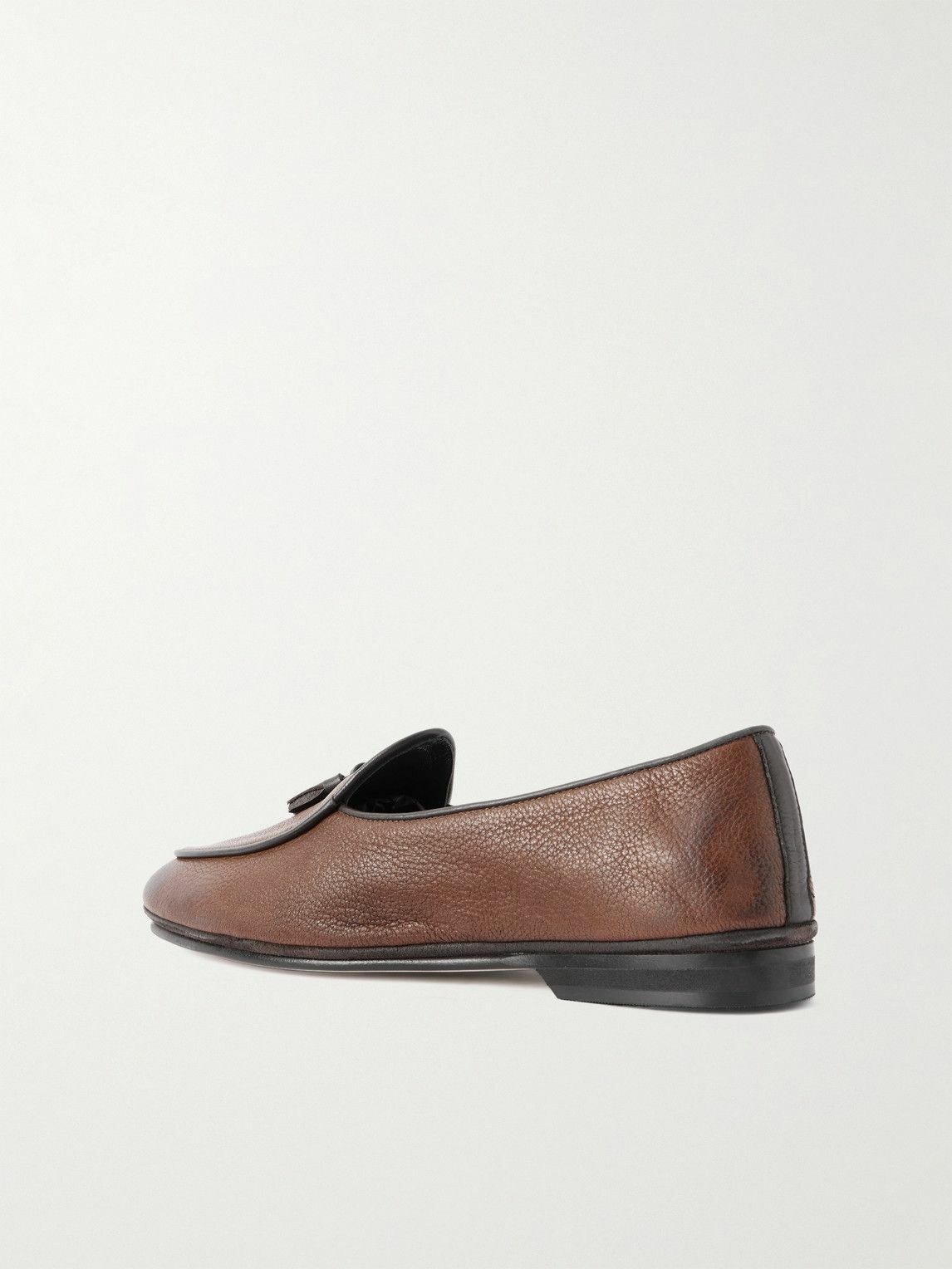 Rubinacci - Tasseled Full-Grain Leather Loafers - Brown