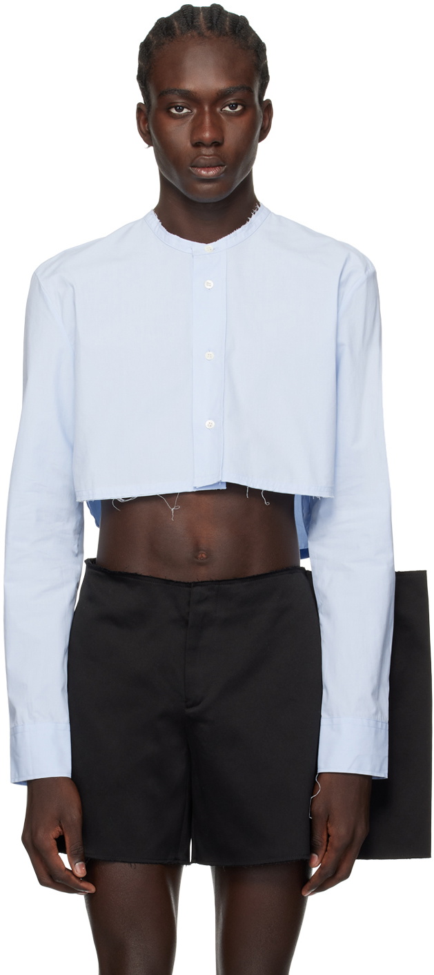 JW Anderson Blue Cropped Shirt JW Anderson