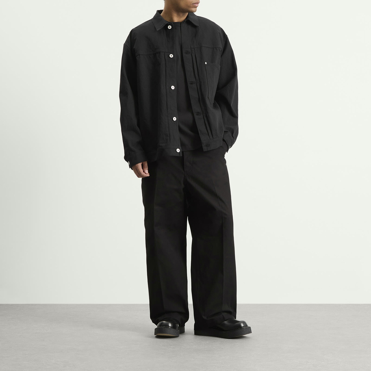 Comme des Garçons Homme Men's Washed Denim Jacket in Black