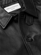 OFFICINE GÉNÉRALE - Jim Leather Bomber Jacket - Black - XS