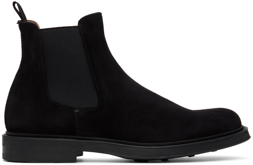 Officine Creative Black Suede Chelsea Boots