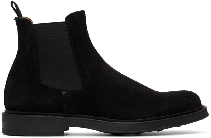 Photo: Officine Creative Black Suede Chelsea Boots