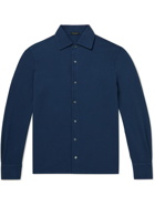 Rubinacci - Slim-Fit Cotton-Piqué Polo Shirt - Blue