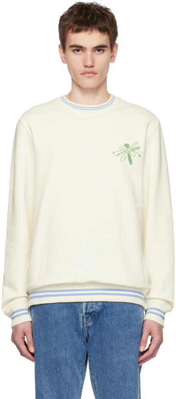 Photo: PS by Paul Smith Off-White Flower Sweatshirt