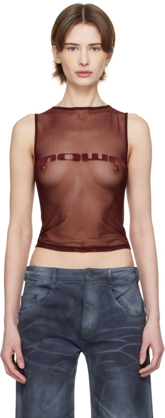 Photo: Mowalola Burgundy MISS SIXTY Edition Stretchy Tank Top