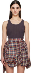Acne Studios Purple Rib-Knit Tank Top