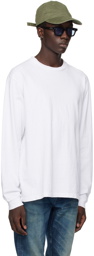 John Elliott White University Long Sleeve T-Shirt
