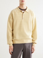 FRAME - Wool Polo Sweater - Yellow