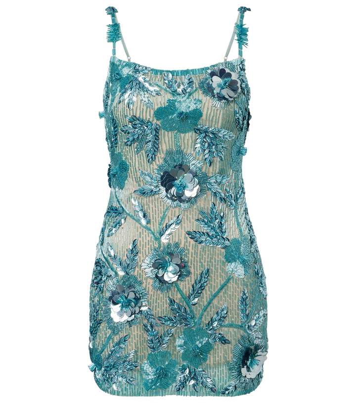 Photo: Rachel Gilbert Pierre beaded floral-appliqué minidress
