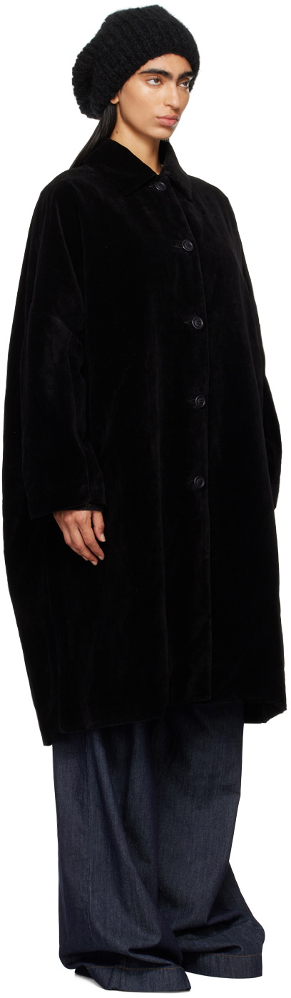 CASEY CASEY Black Big Blobby Linvel Coat CASEY CASEY